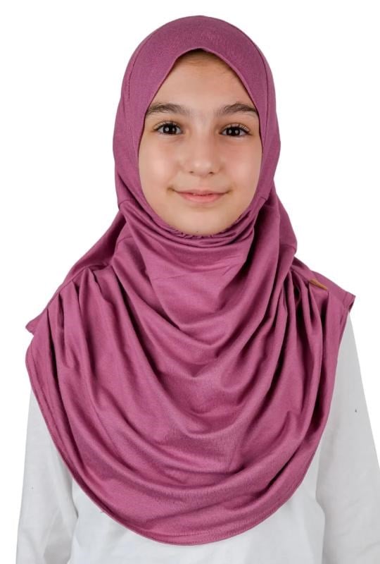 Pratik Hazır Geçmeli Çocuk Şal Pembe