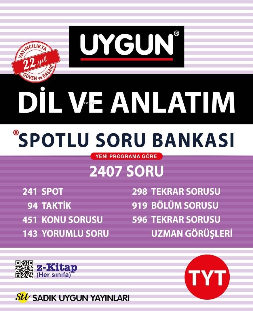Sadık Uygun Yayınları TYT Dil Anlatım Spotlu Soru Bankası Sadık Uygun 