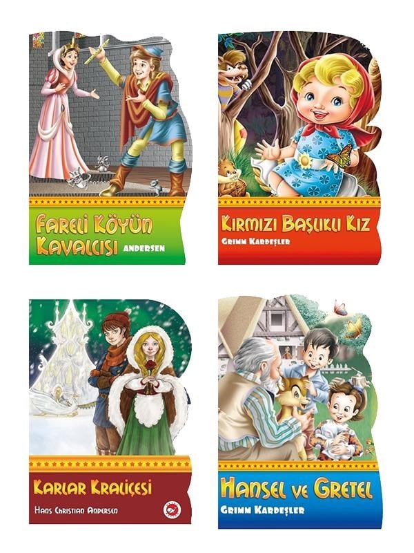 Şekilli Dünya Masalları Seti 2 - (4 Kitap)