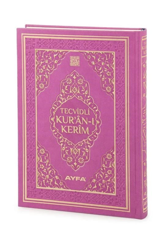 Tecvidli Kuranı Kerim - Termo Deri - Orta Boy - Pembe Renkli - Ayfa Yayınevi - Bilgisayar Hatlı