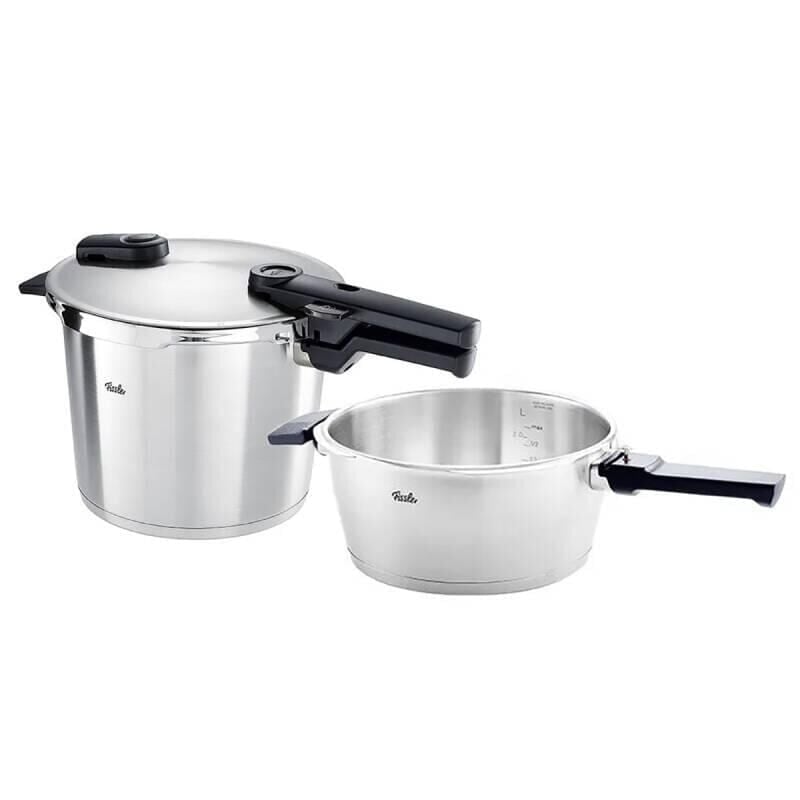 Fissler Vitaquick Premium Buhar Aparatlı 8+4 lt Düdüklü Tencere