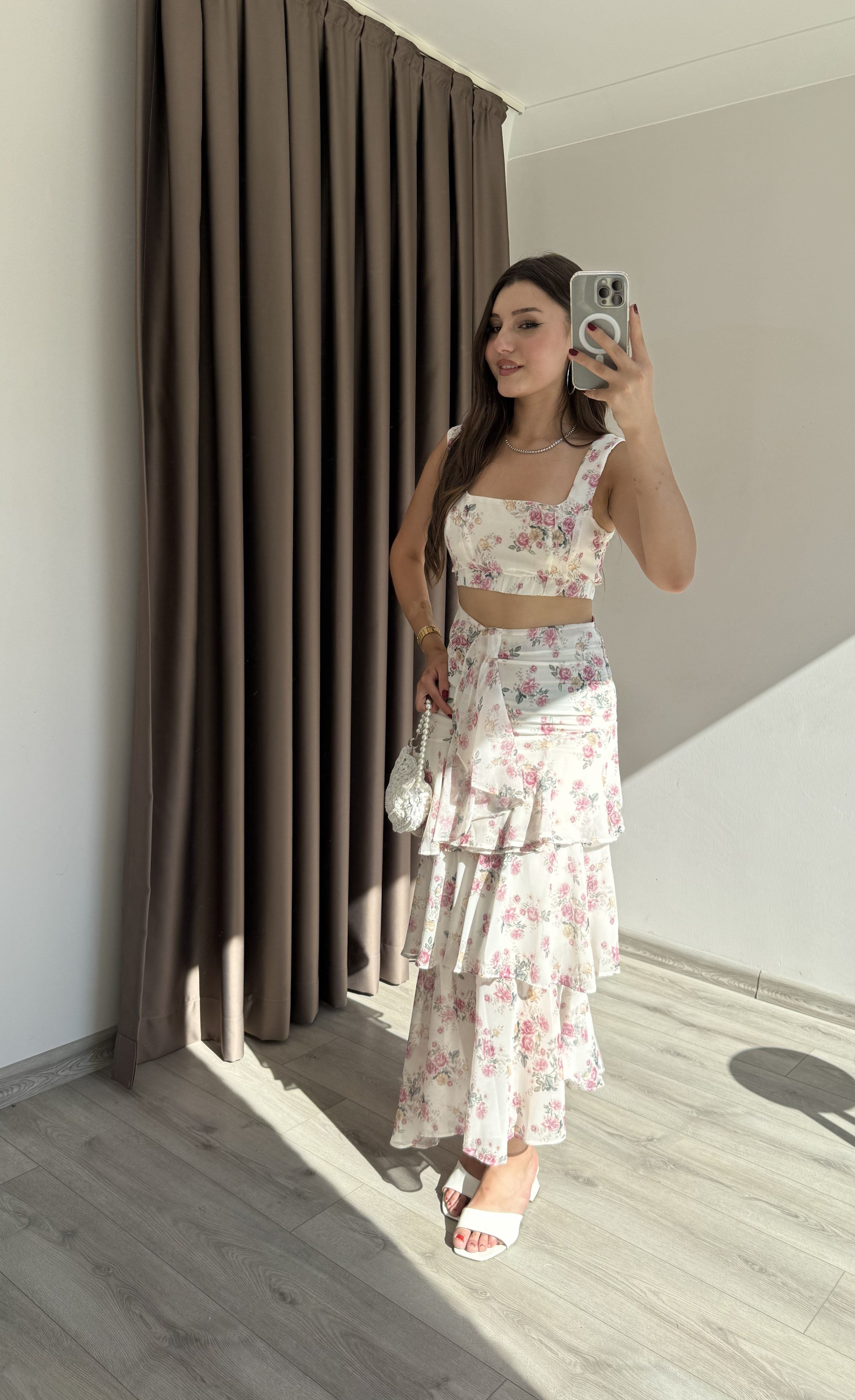 CROP ETEK ŞİFON TAKIM