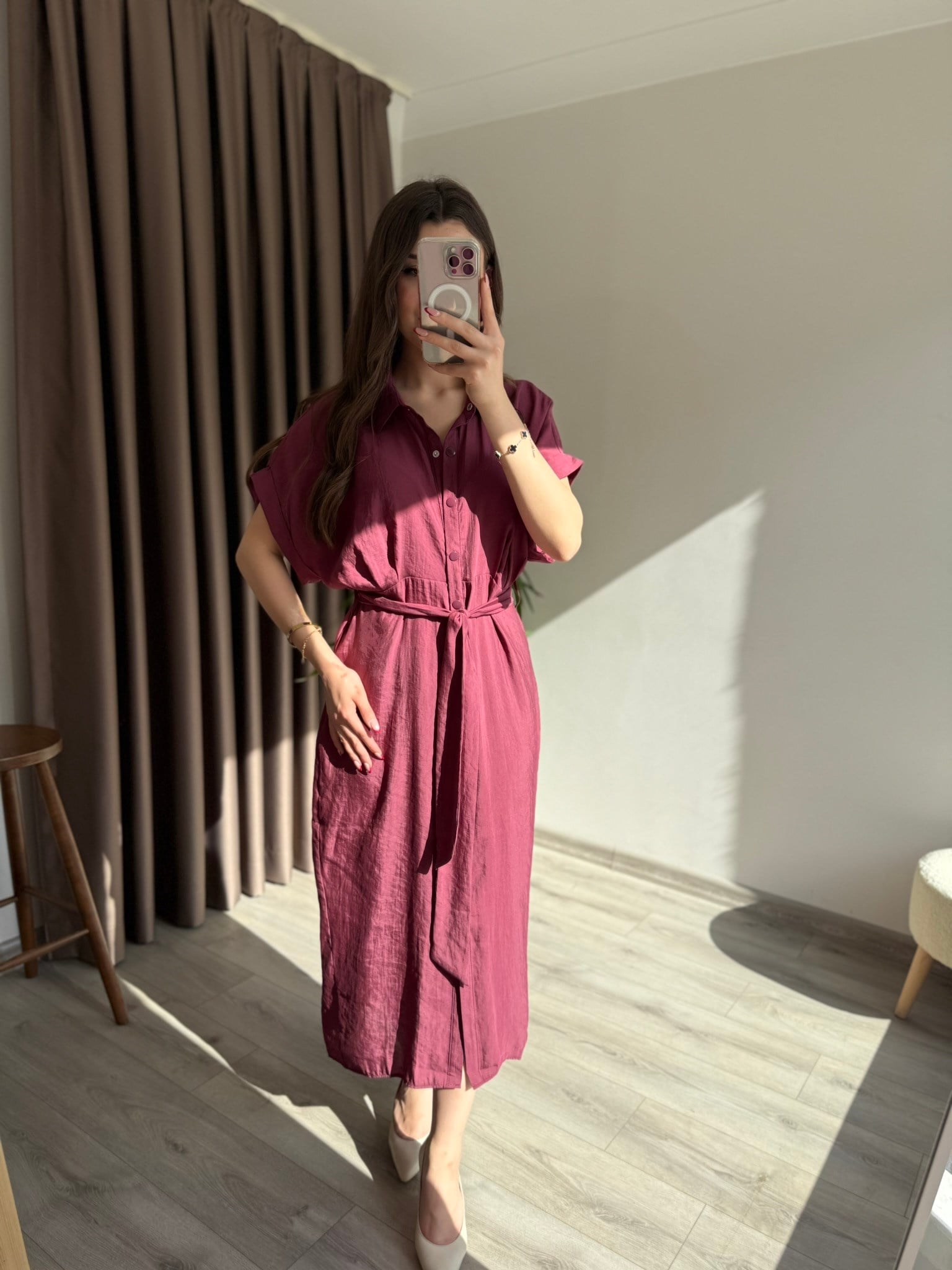 TENSEL KUMAŞ ELBİSE