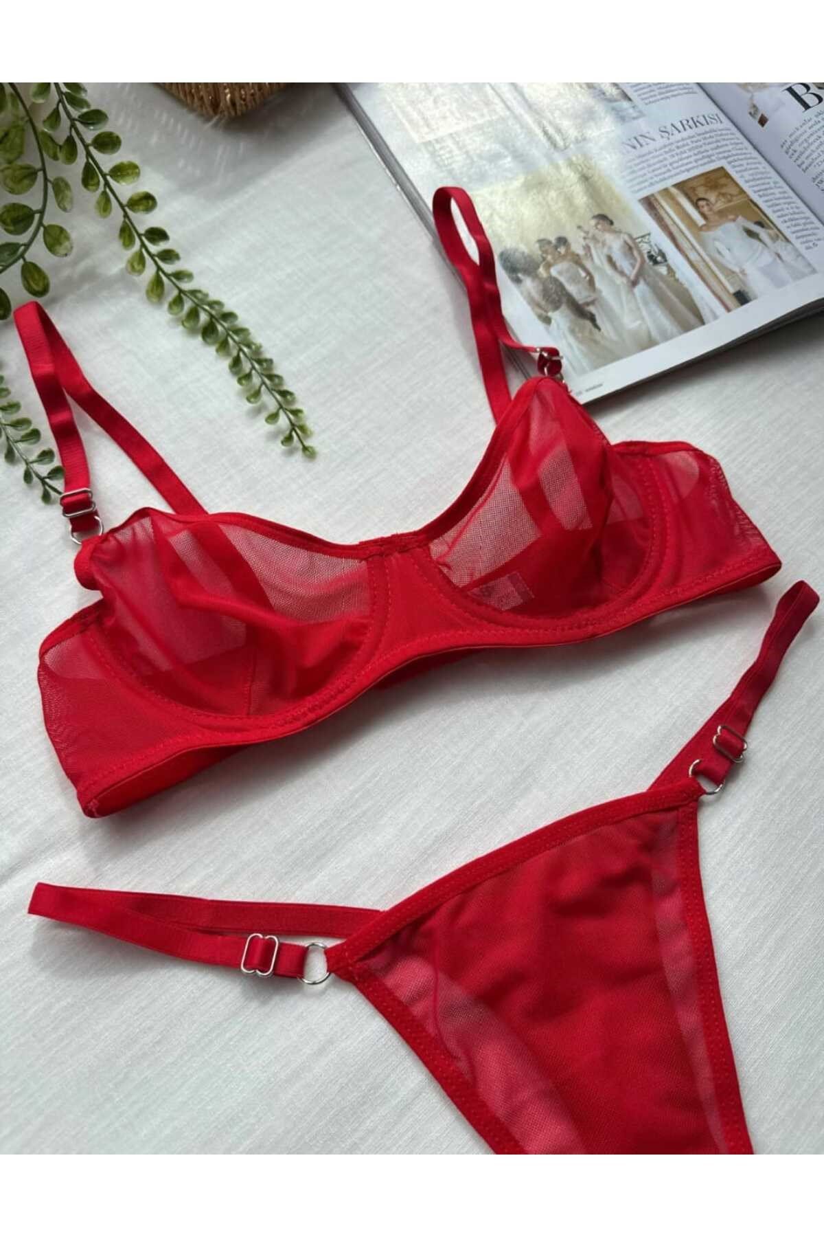 Kadın Comfort Balenli Tül Takım