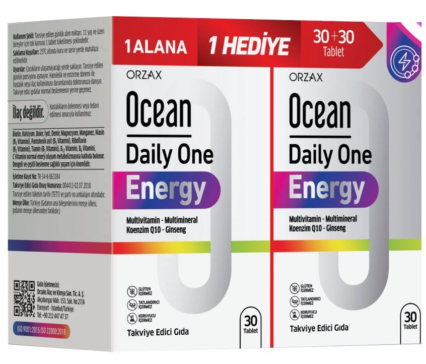 Orzax Ocean Daily One Energy 60 Tablet Avantajlı Paket