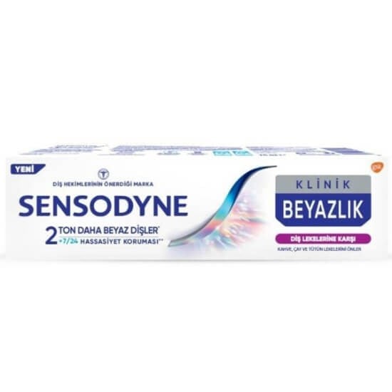 Sensodyne Klinik Beyazlık Diş Lekelerine Karşı Diş Macunu 75 ml
