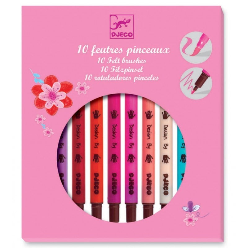 10 Felt Brushes - Girls