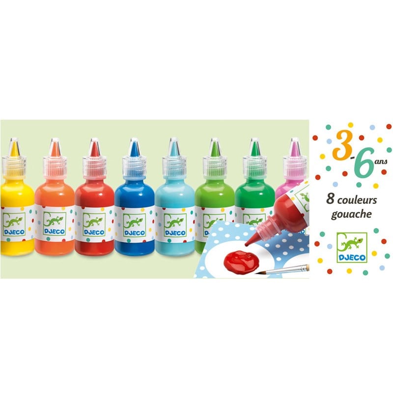 8 bottles of poster paint