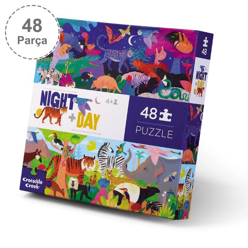 Crocodile Creek  Puzzle - 48  Parça - Hayvanlar Alemi - Gece+ Gündüz