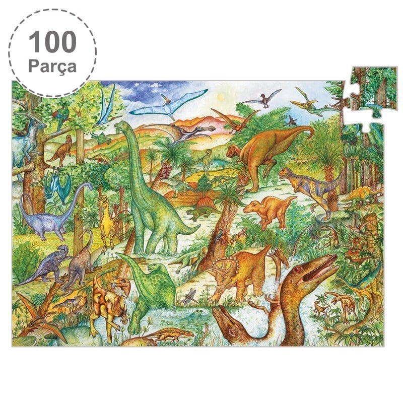 Djeco Dev Puzzle 100 Parça/ Dinosaurs