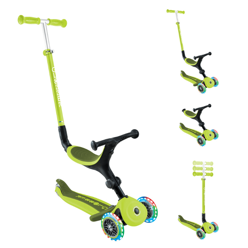 Globber Go Up Active Işıklı Scooter - Yeşil
