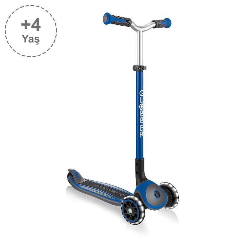 Globber Master Işıklı Katlanabilir Scooter - Lacivert
