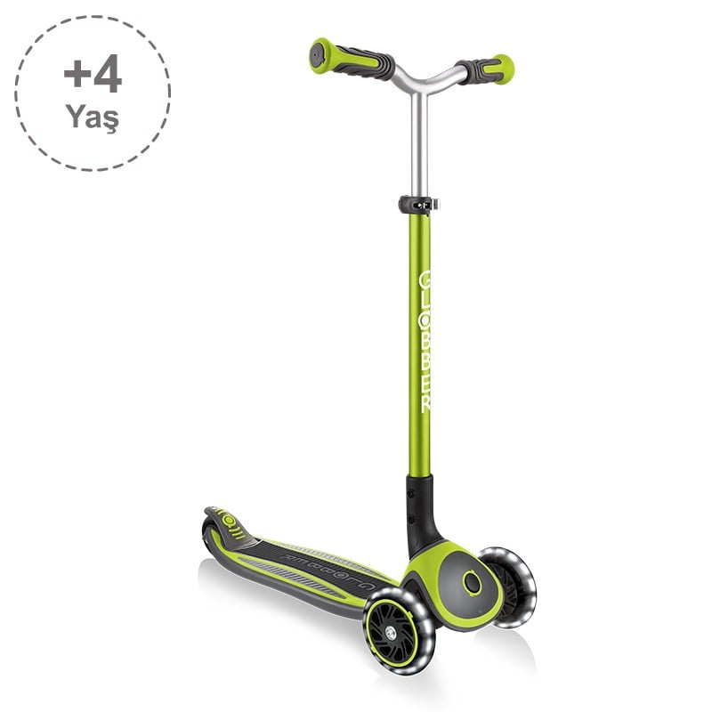 Globber Master Işıklı Katlanabilir Scooter - Yeşil