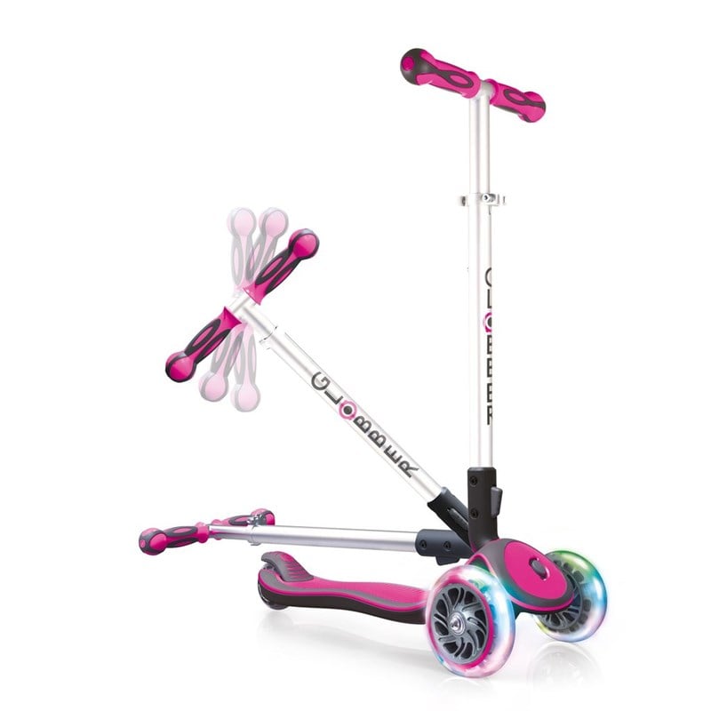 Globber Scooter/Elite Katlanan Işıklı/Pembe