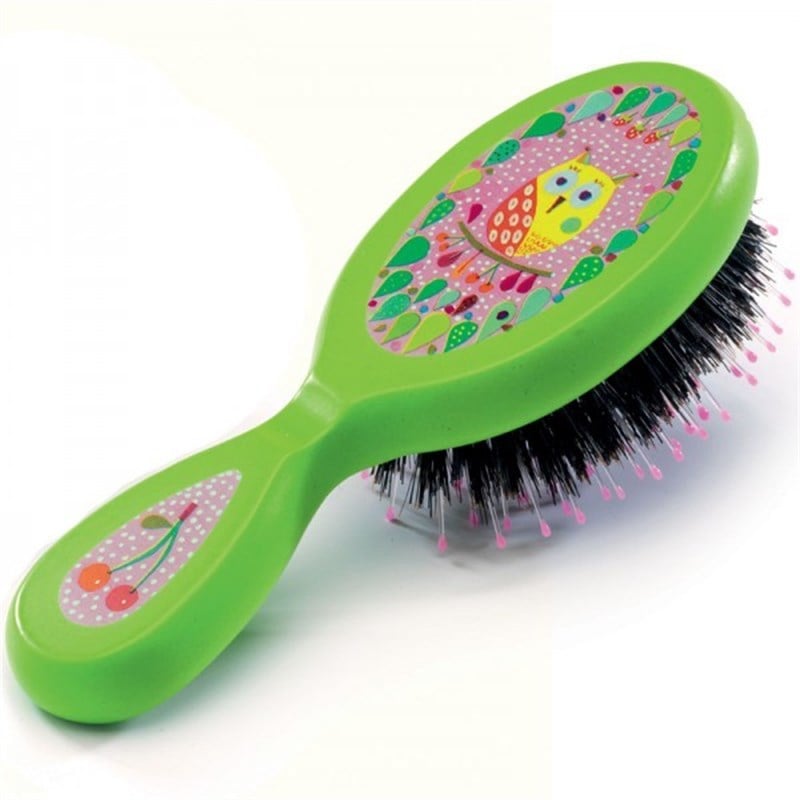 Hairbrushes - Owl and fruits
