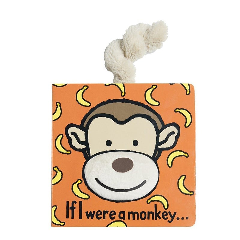 Jellycat Kitap Maymun - If I Were a Monkey Board Book - Turuncu