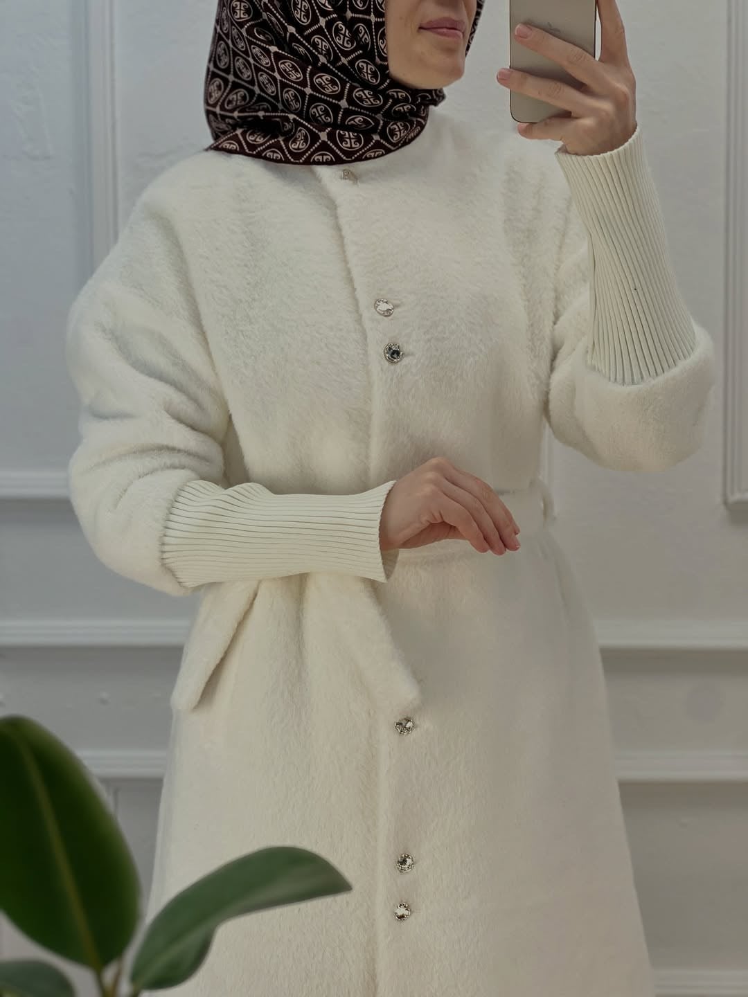 ANGORA KÜRK KABAN BEYAZ