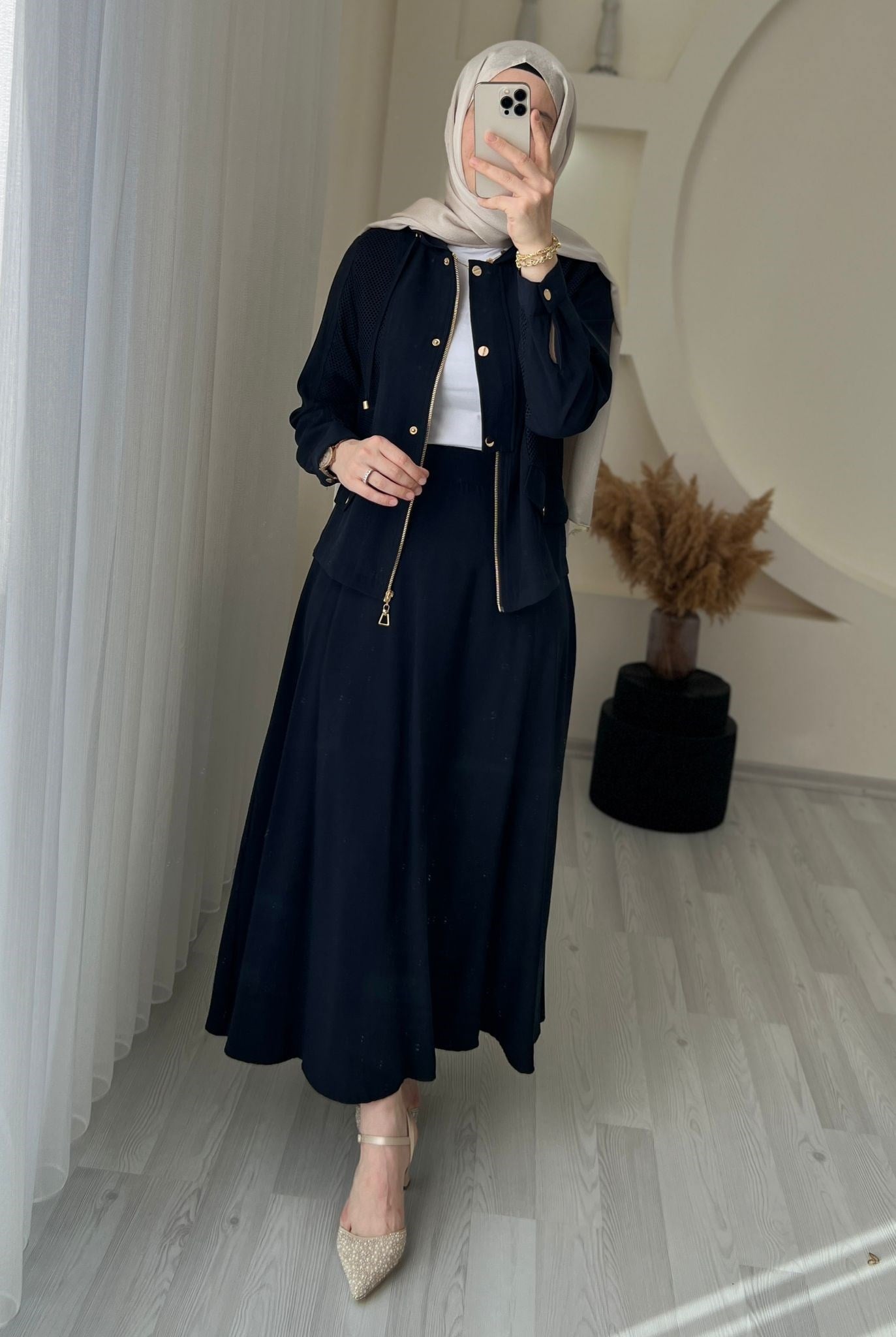 ESRA ETEKLİ TAKIM LACİVERT