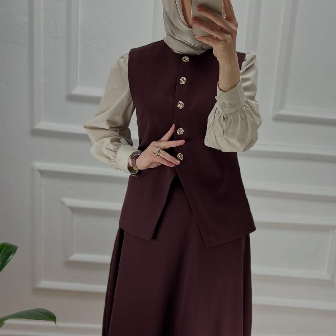 LİNE YELEKLİ TAKIM BORDO