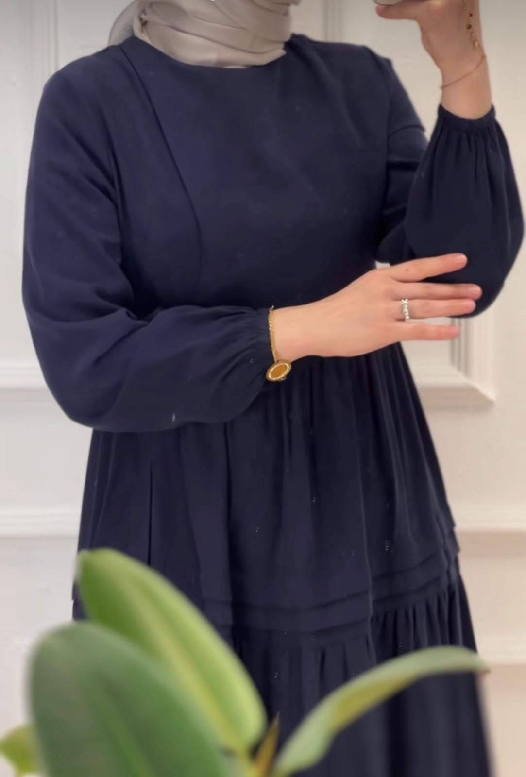 NAGİHAN ELBİSE LACİVERT