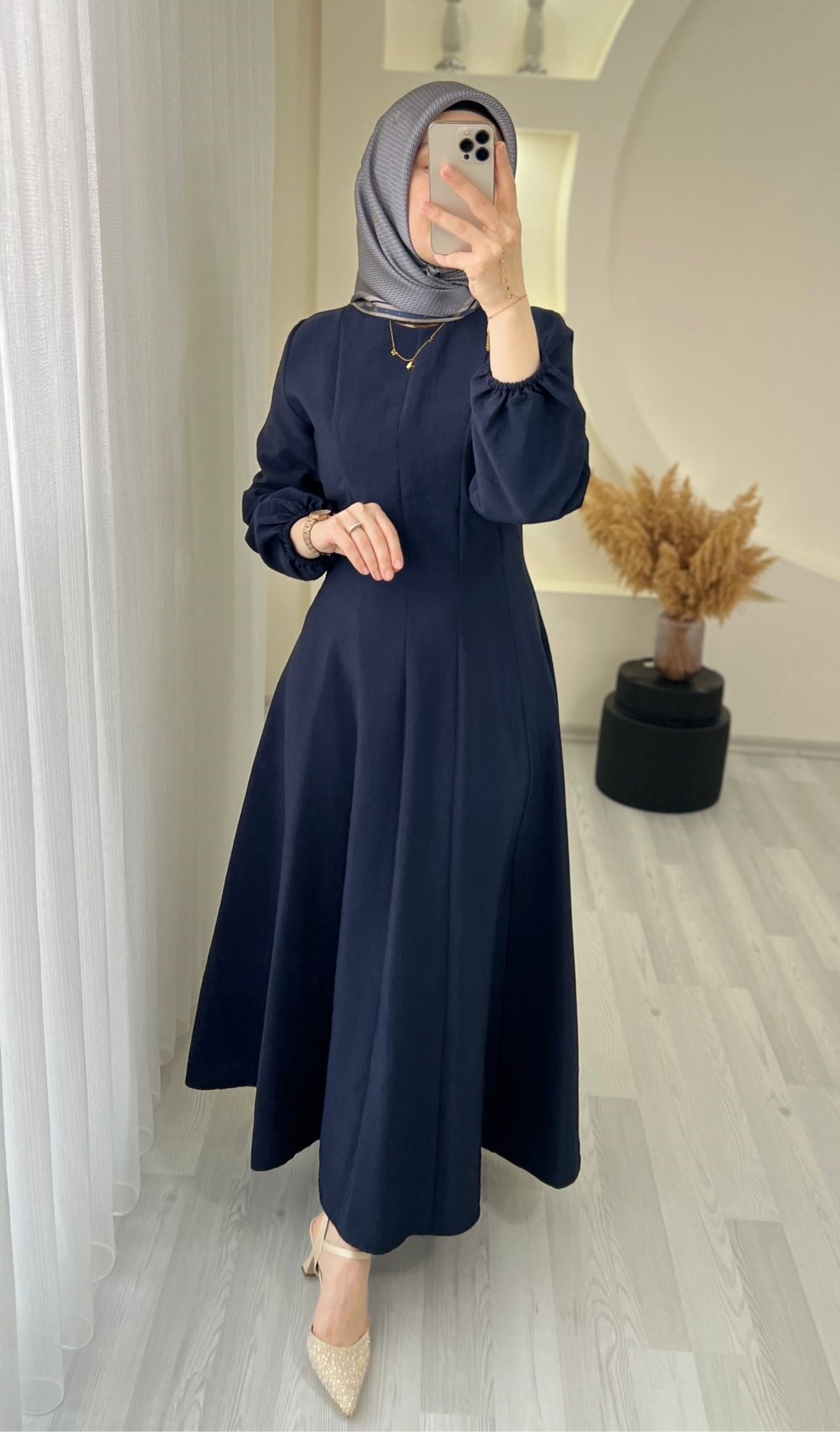 NAZENDE ELBİSE LACİVERT