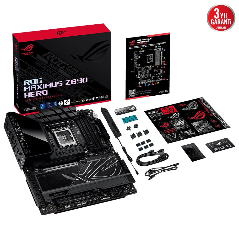 ASUS ROG MAXIMUS Z890 HERO DDR5 6XM2 USB3.2 WIFI7 RGB LAN ATX