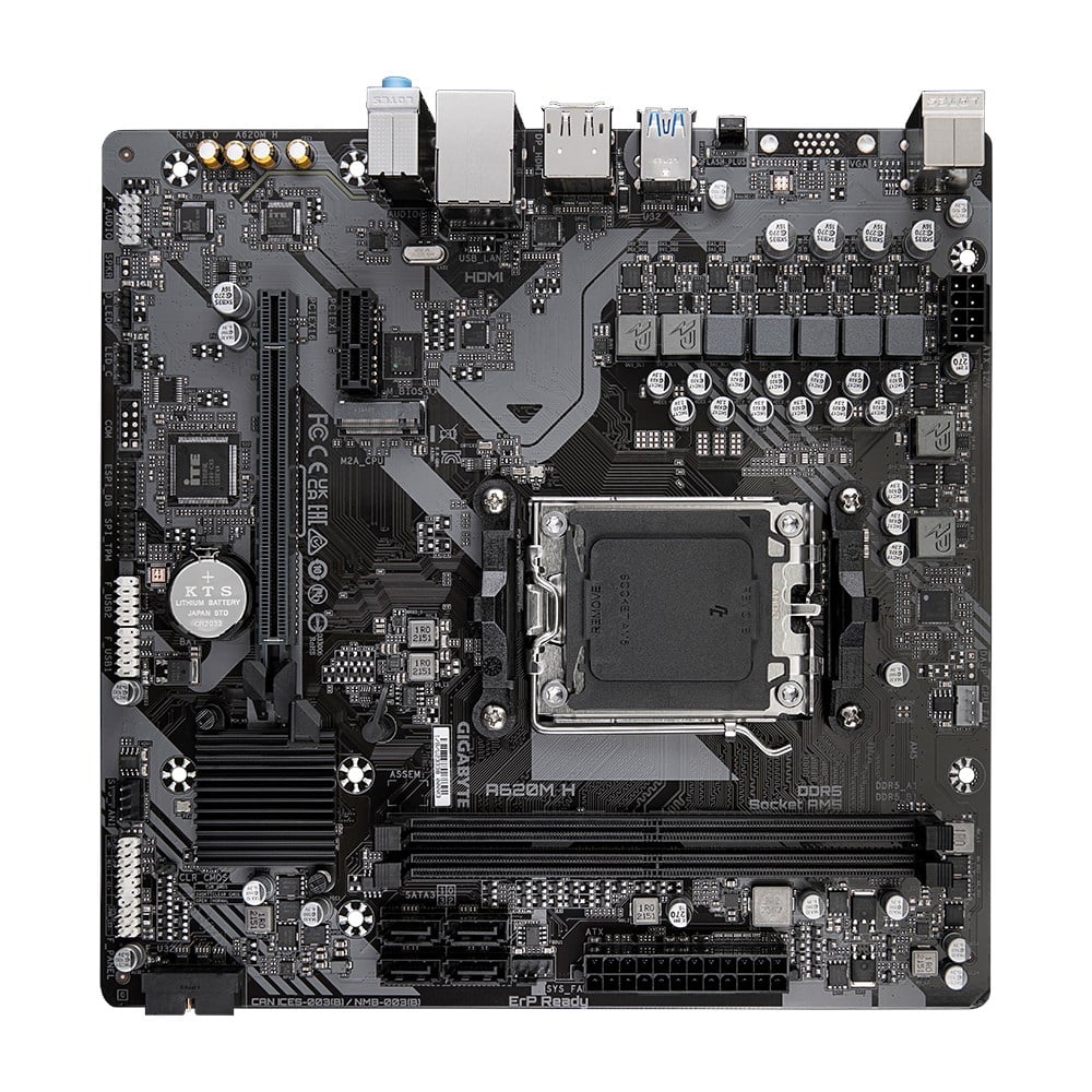 GIGABYTE A620M H DDR5 6400(OC) HDMI DP MATX AM5