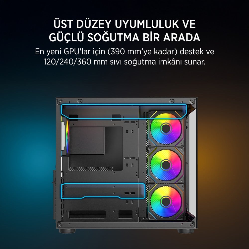 JAMES DONKEY STARK S800 4X ARGB BLACK KASA 650W
