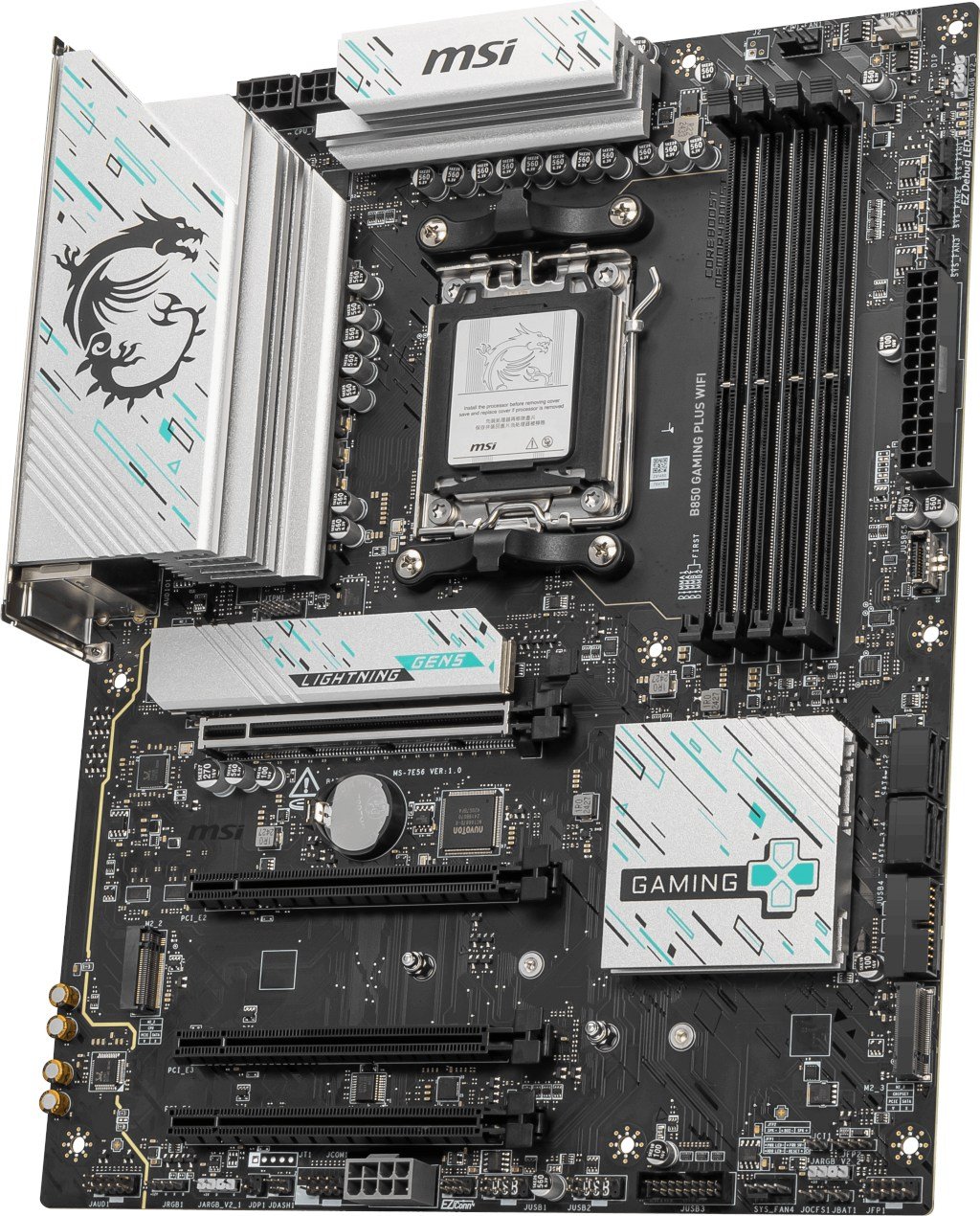 MSI B850 GAMING PLUS WIFI AM5 DDR5 8200MHZ(OC) DP 3x M.2 USB 10Gbs 5G LAN WI-FI 7 ATX