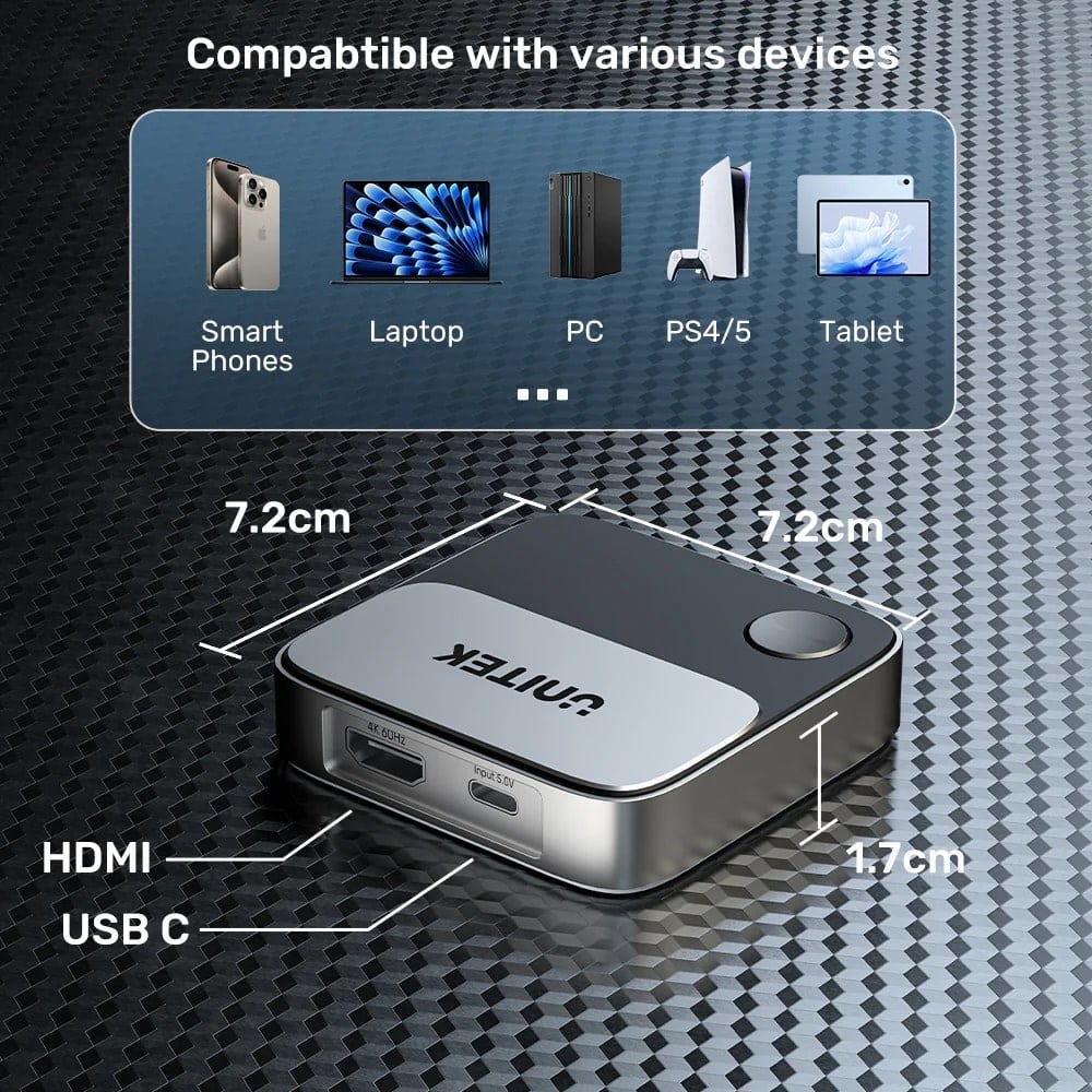 UNITEK 4K KABLOSUZ GÖRÜNTÜ AKTARICI (V1162B01)
