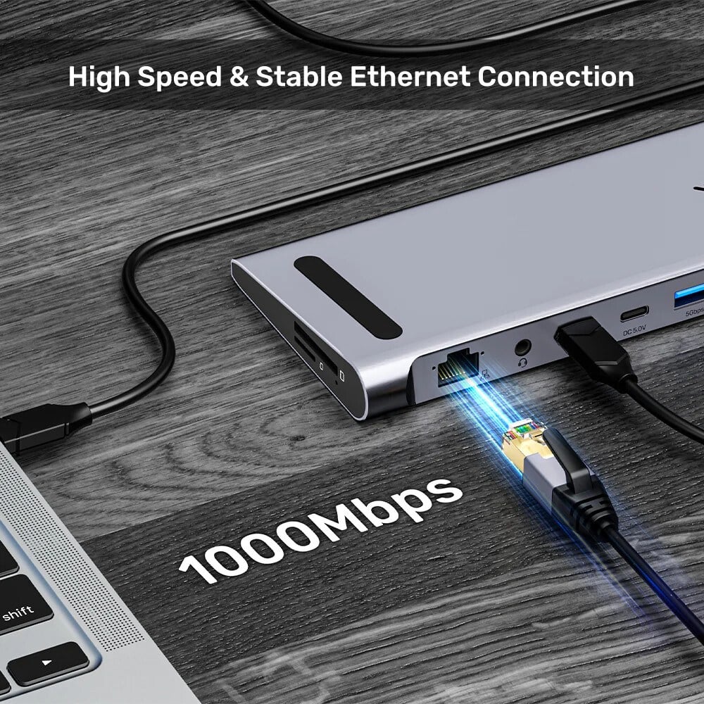 UNITEK UHUB15+ USB-C 4K BAGLANTI ISTASYONU (D1106AGY01)