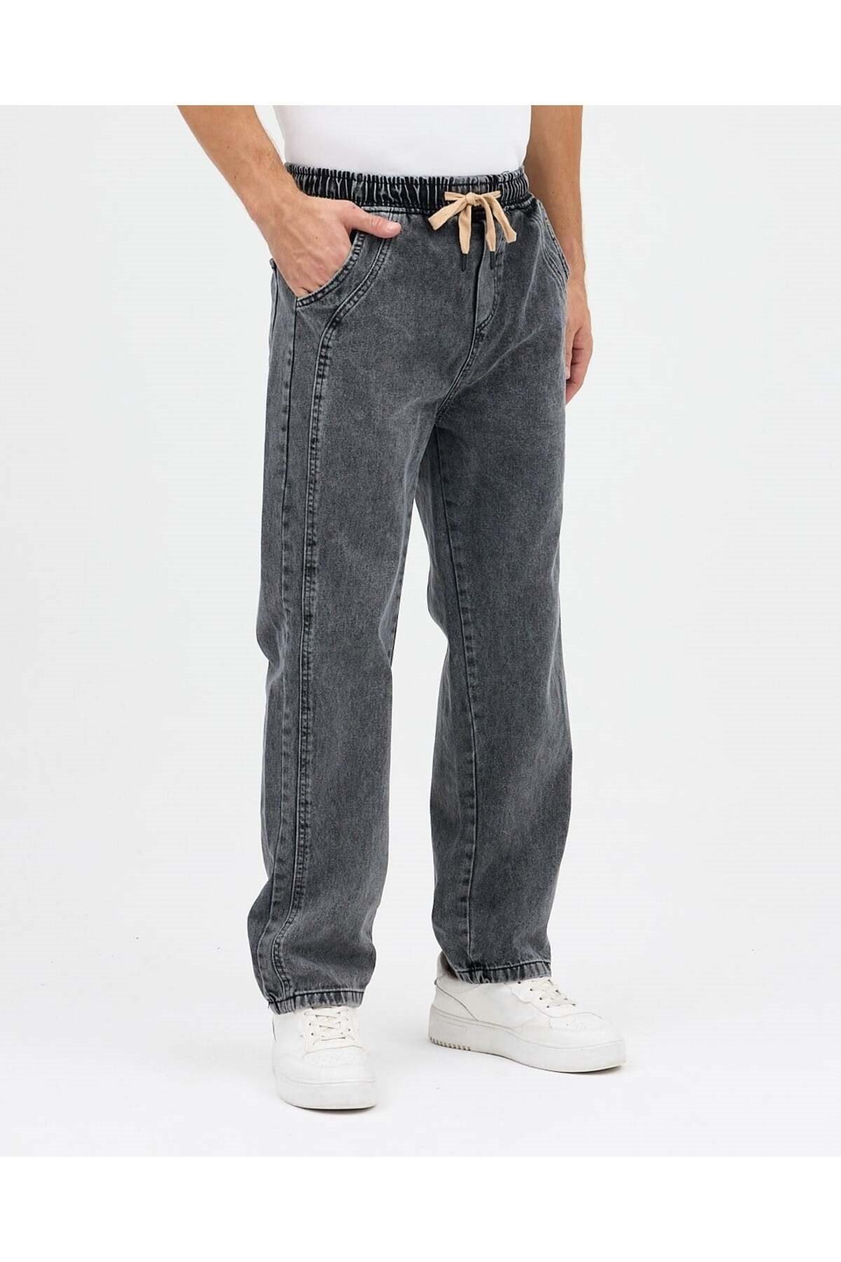 AMERİCANO BAGGY JEAN PANTOLON (FÜME)