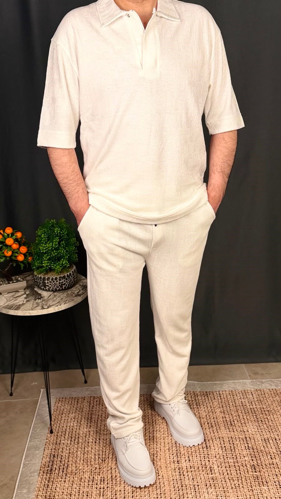 FERMUARLI POLO YAKA JOGGER TAKIM