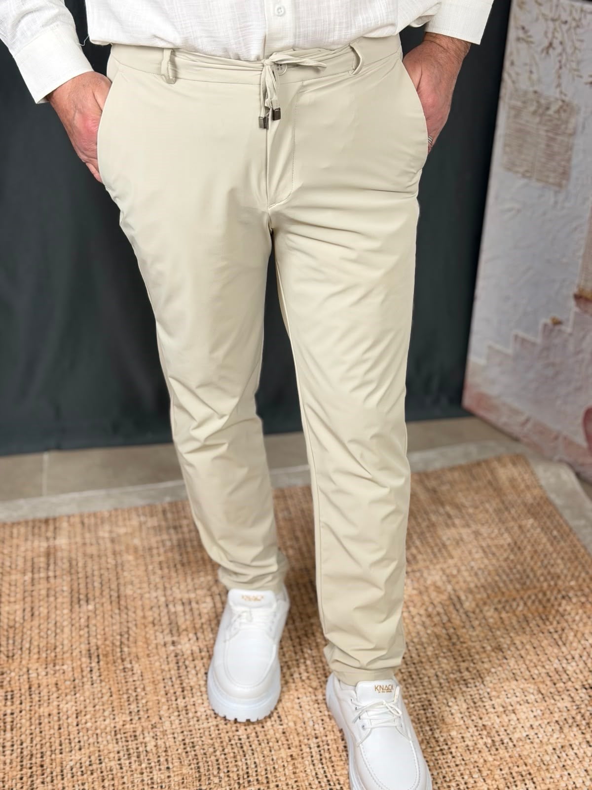 FULL LİKRALI BELİ BAĞCIKLI PANTOLON