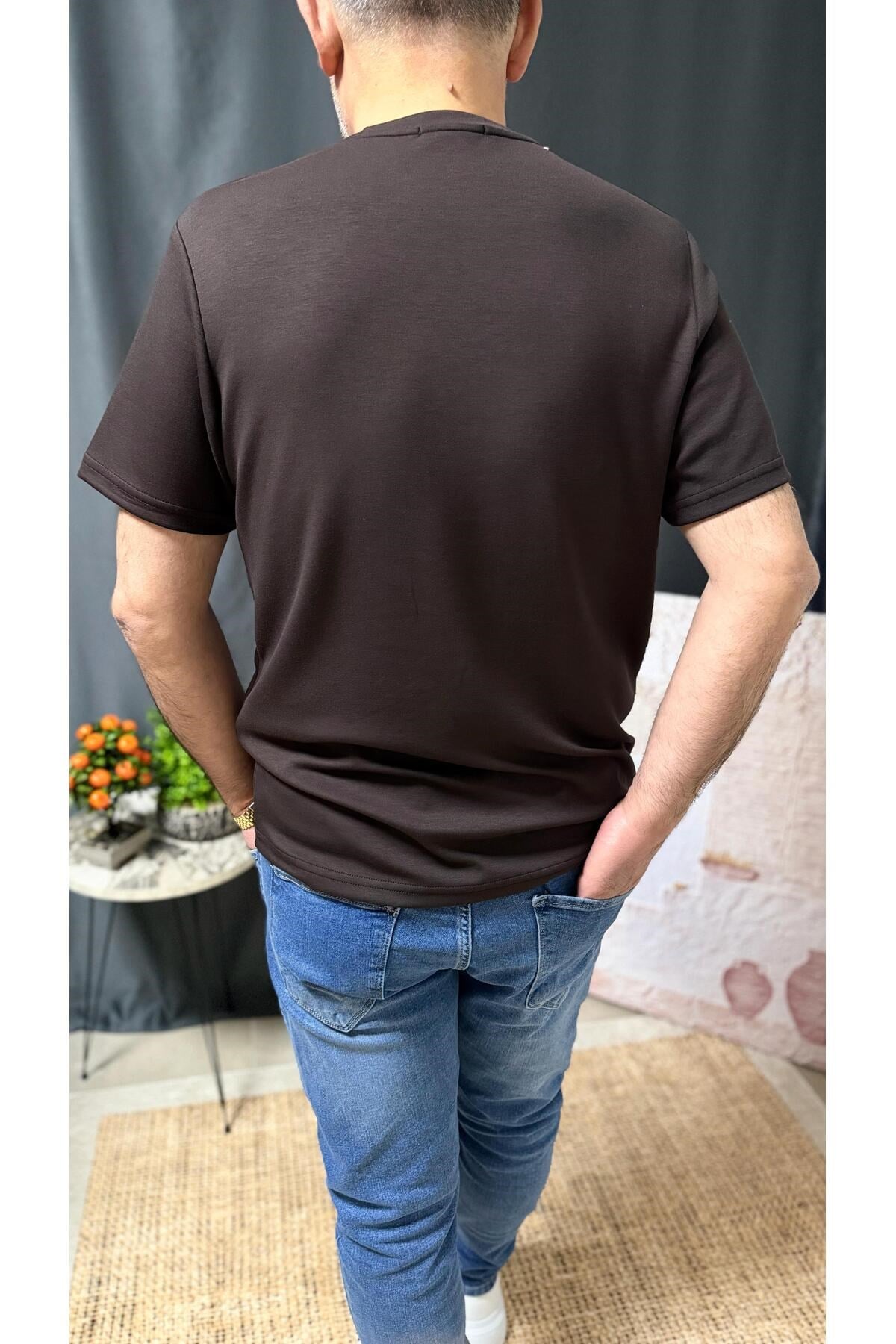 ÖNÜ BASKILI , FİTTED, MODAL KUMAŞ TİŞÖRT