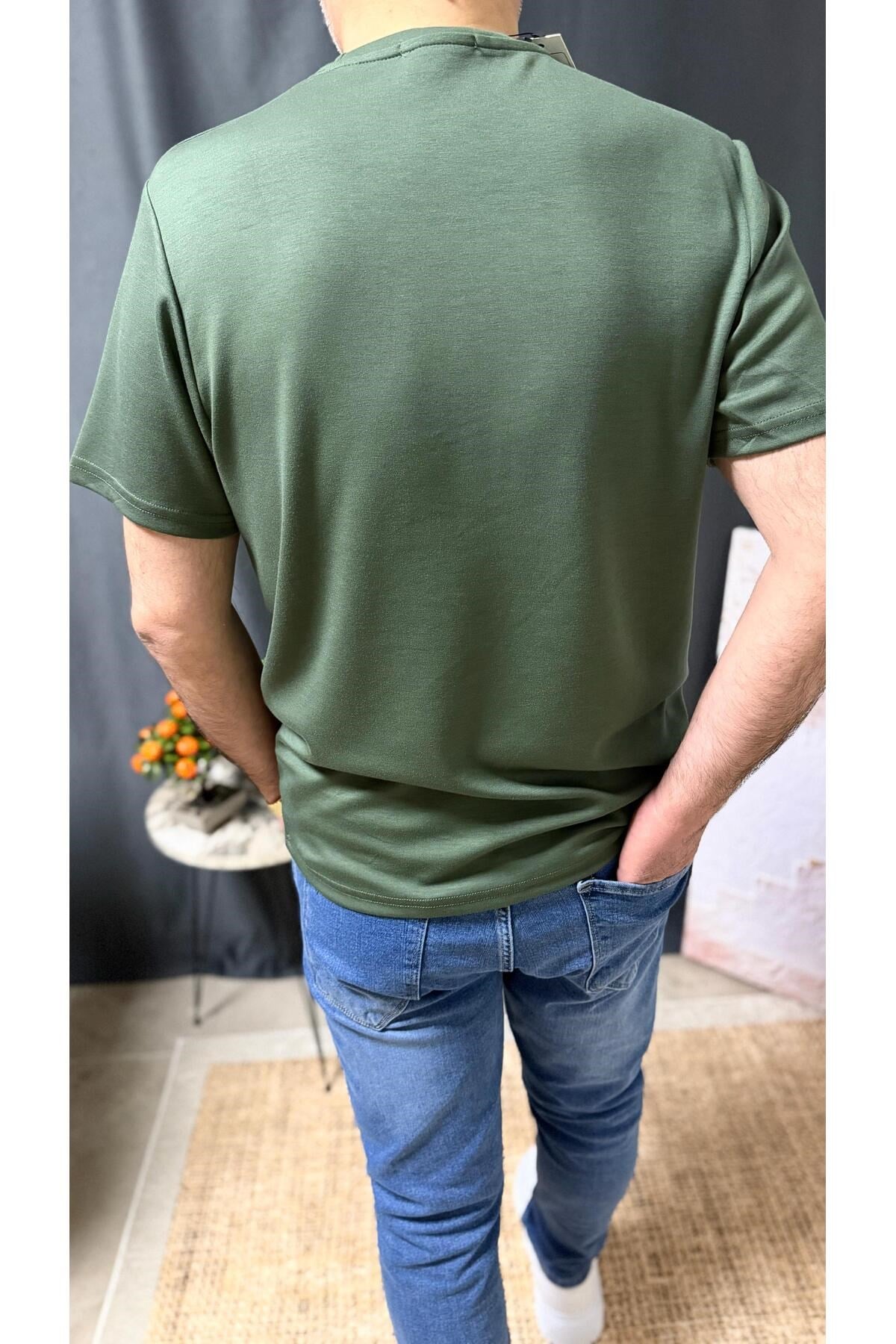 ÖNÜ BASKILI , FİTTED, MODAL KUMAŞ TİŞÖRT