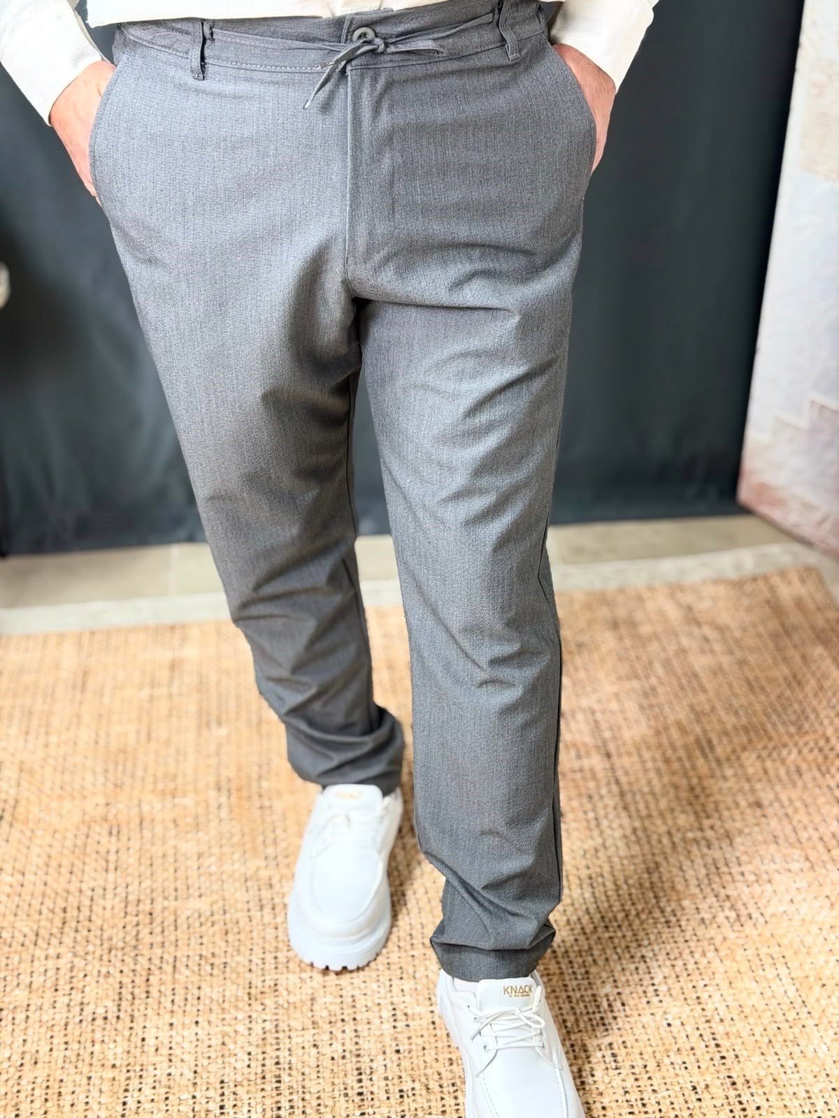 PEETEKLİ KETEN PANTOLON