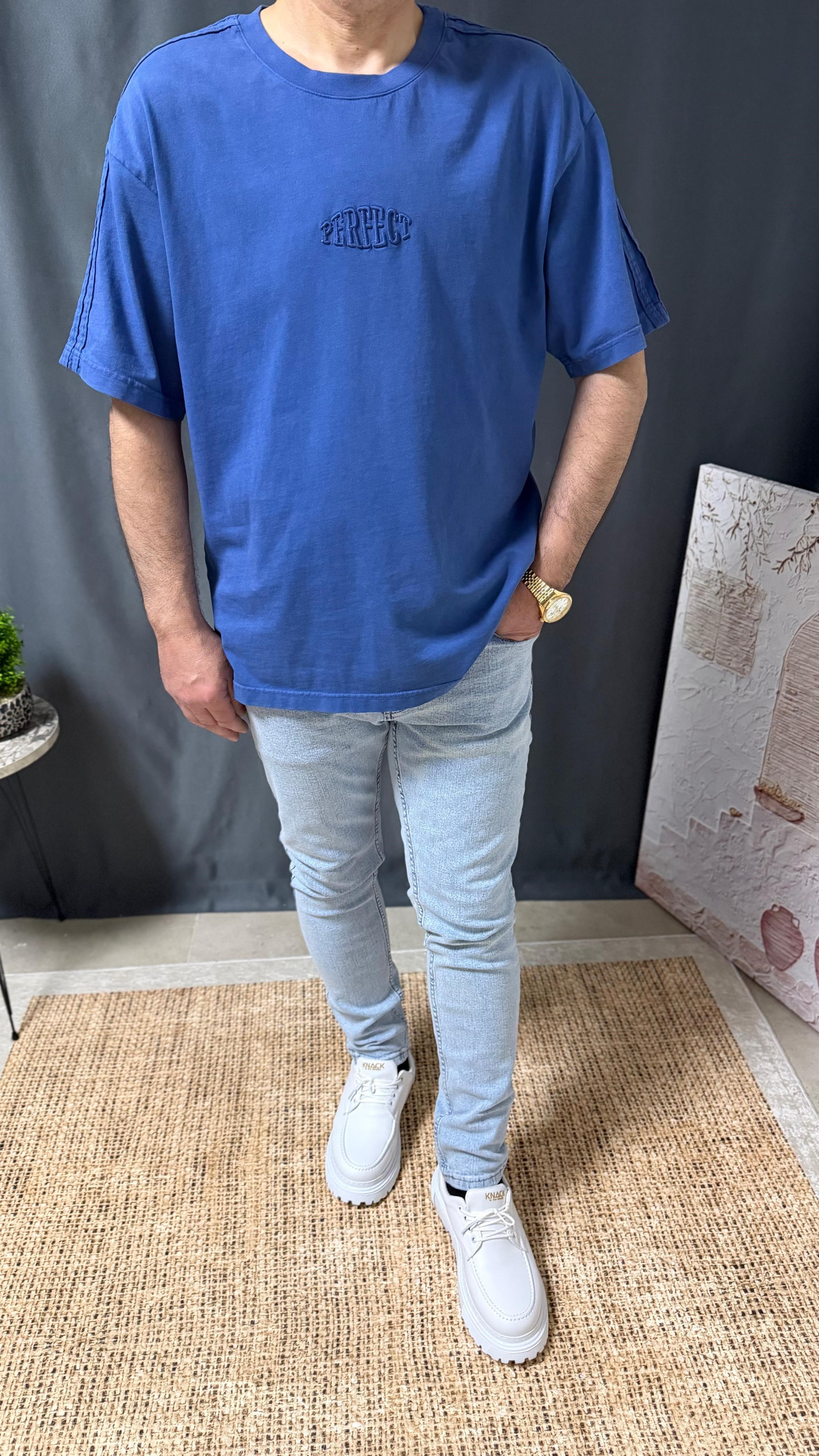 PERFECT YAZILI YIKAMALI TİŞÖRT