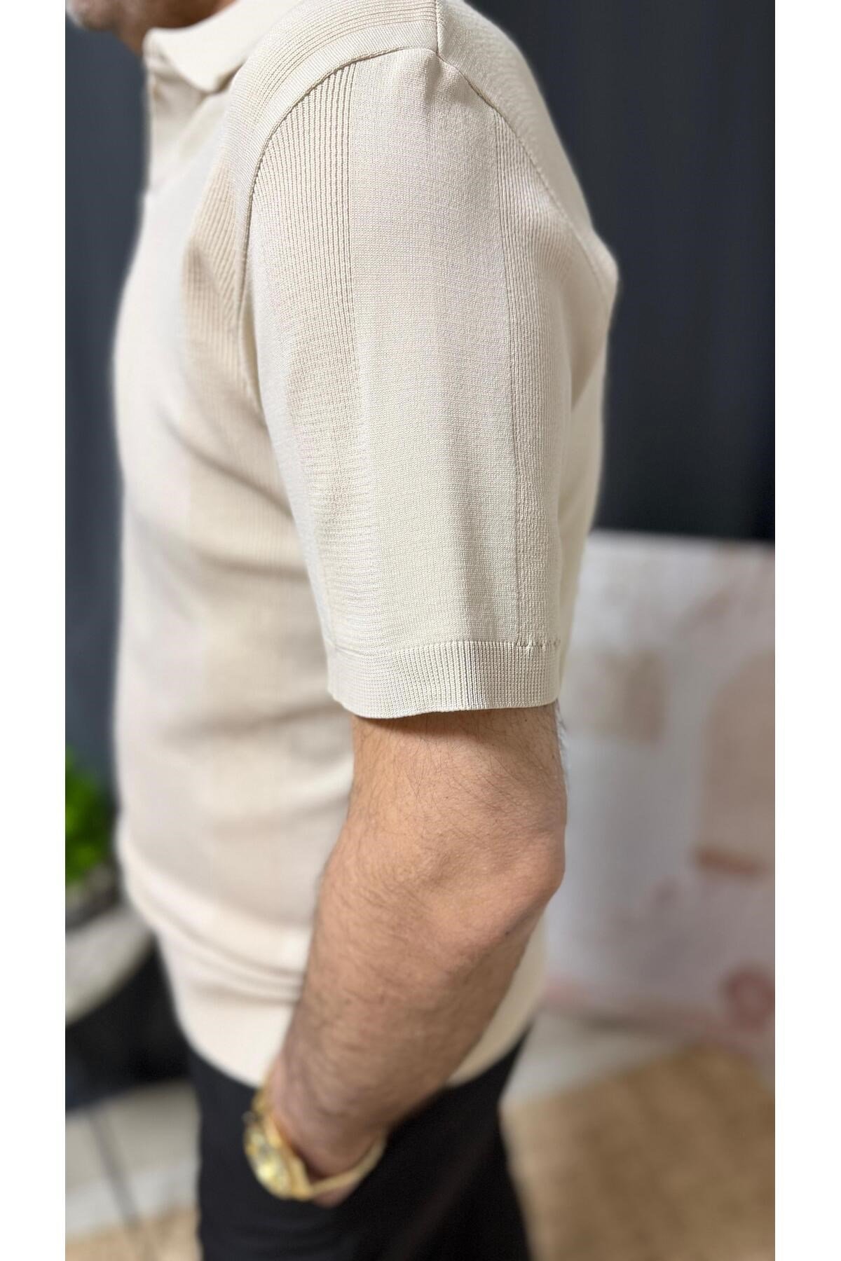 POLO YAKA BELİ LASTİKLİ CASUAL TİŞÖRT