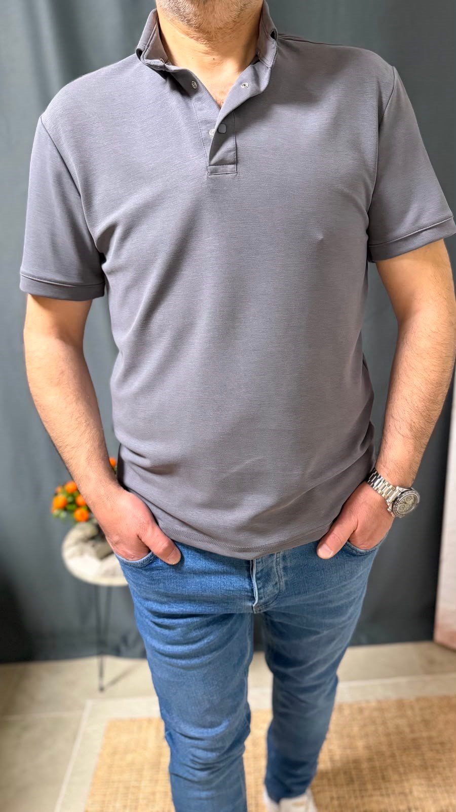 YIKAMALI POLO YAKA TİŞÖRT