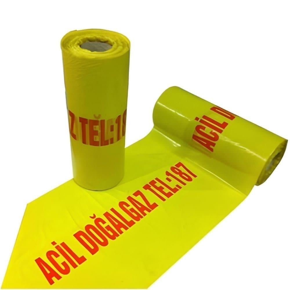 Doğalgaz Acil İkaz Bandı (187 Yazılı)- 20 cm x metre