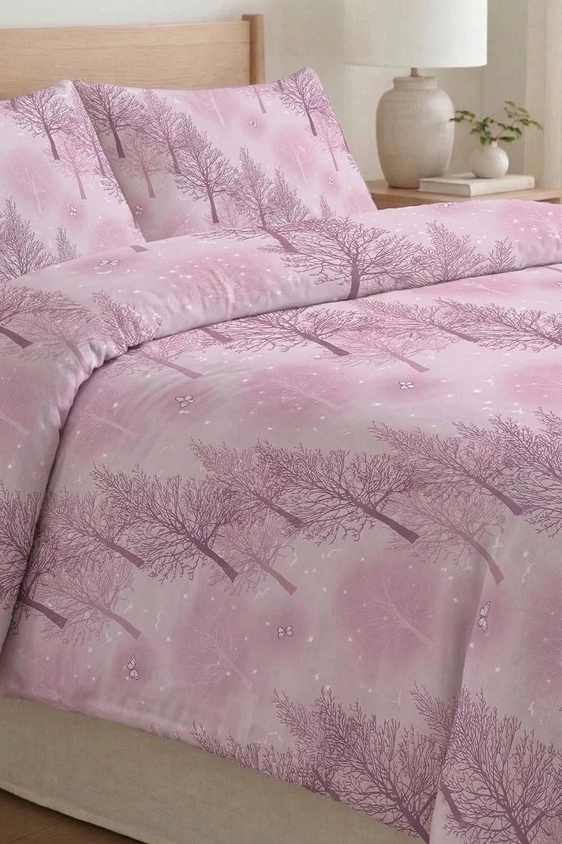 Çift Kişilik Nevresim Takım-Pembe