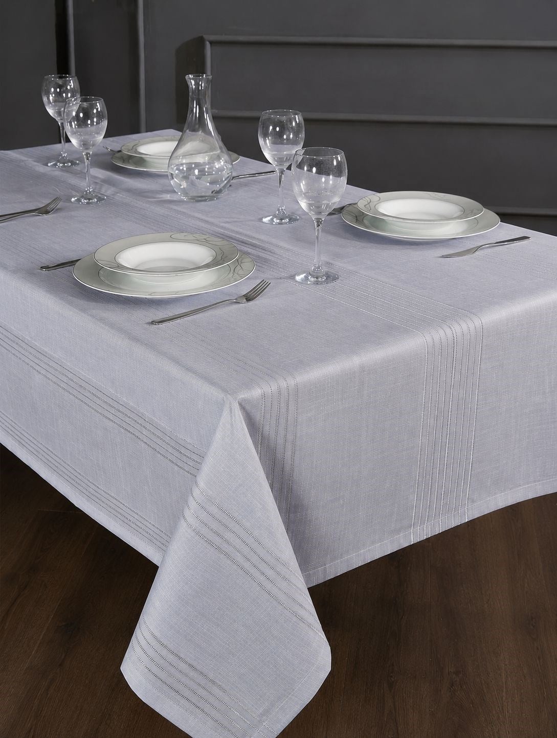 Colver Dertsiz Masa Örtüsü 160*220 cm-Gri