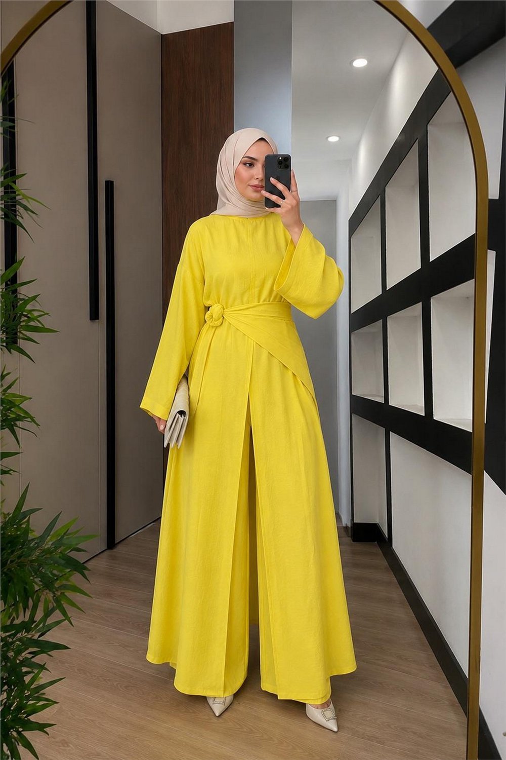 Takım 3 Parça Kumaş Lilium-Sarı