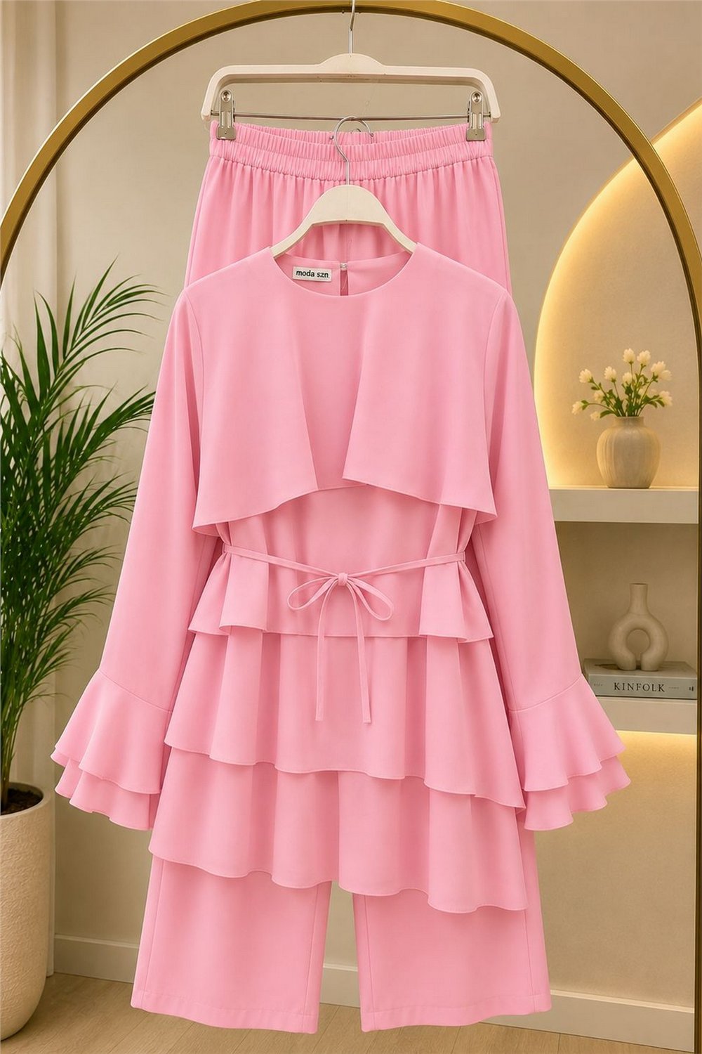 Takım Katkat Kumaş Lilium-Pembe