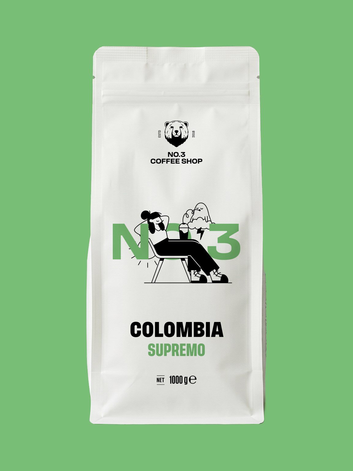 No.3 ® Colombia Supremo 1000g