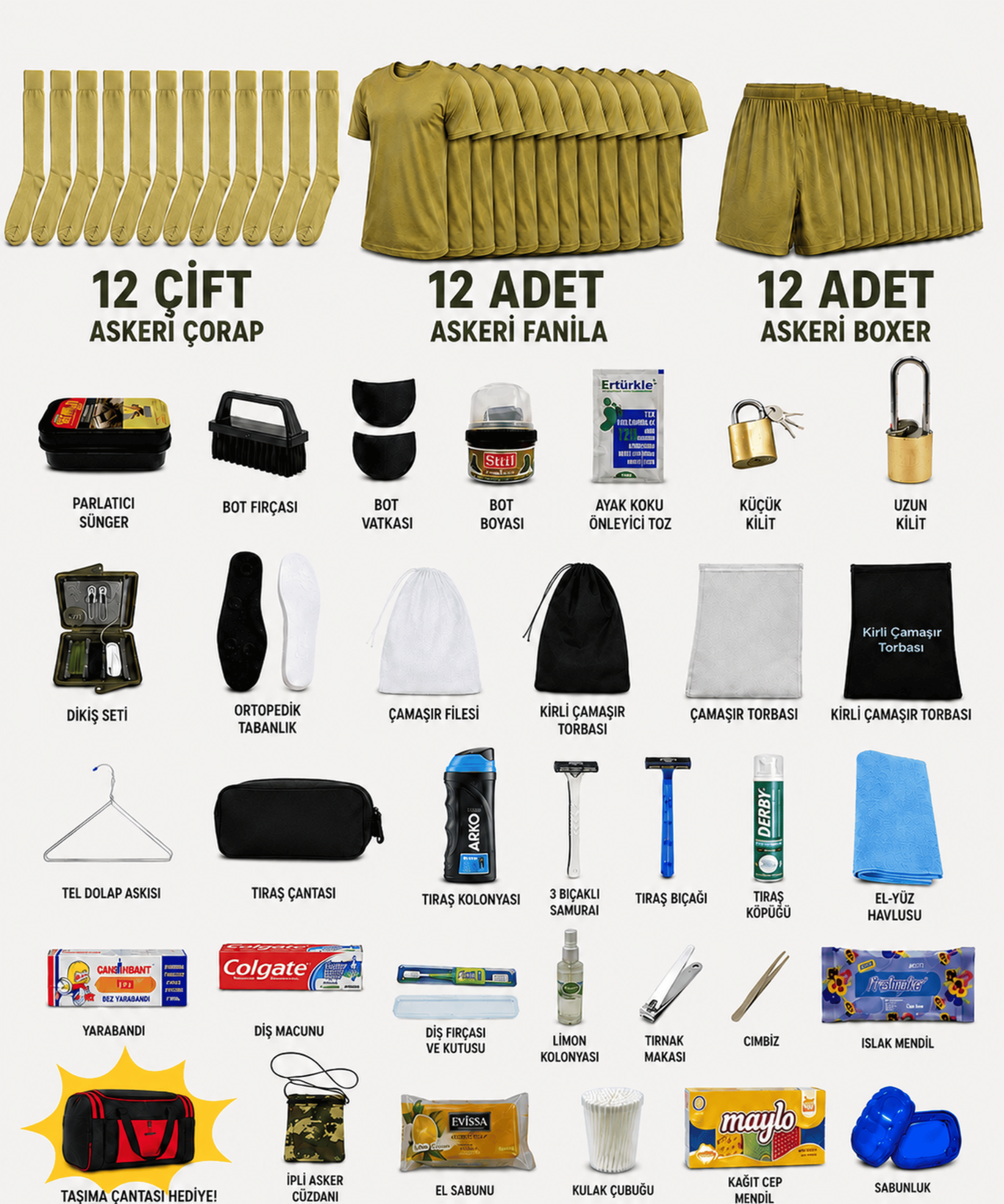 12'li Tam Paket (74 PARÇA)