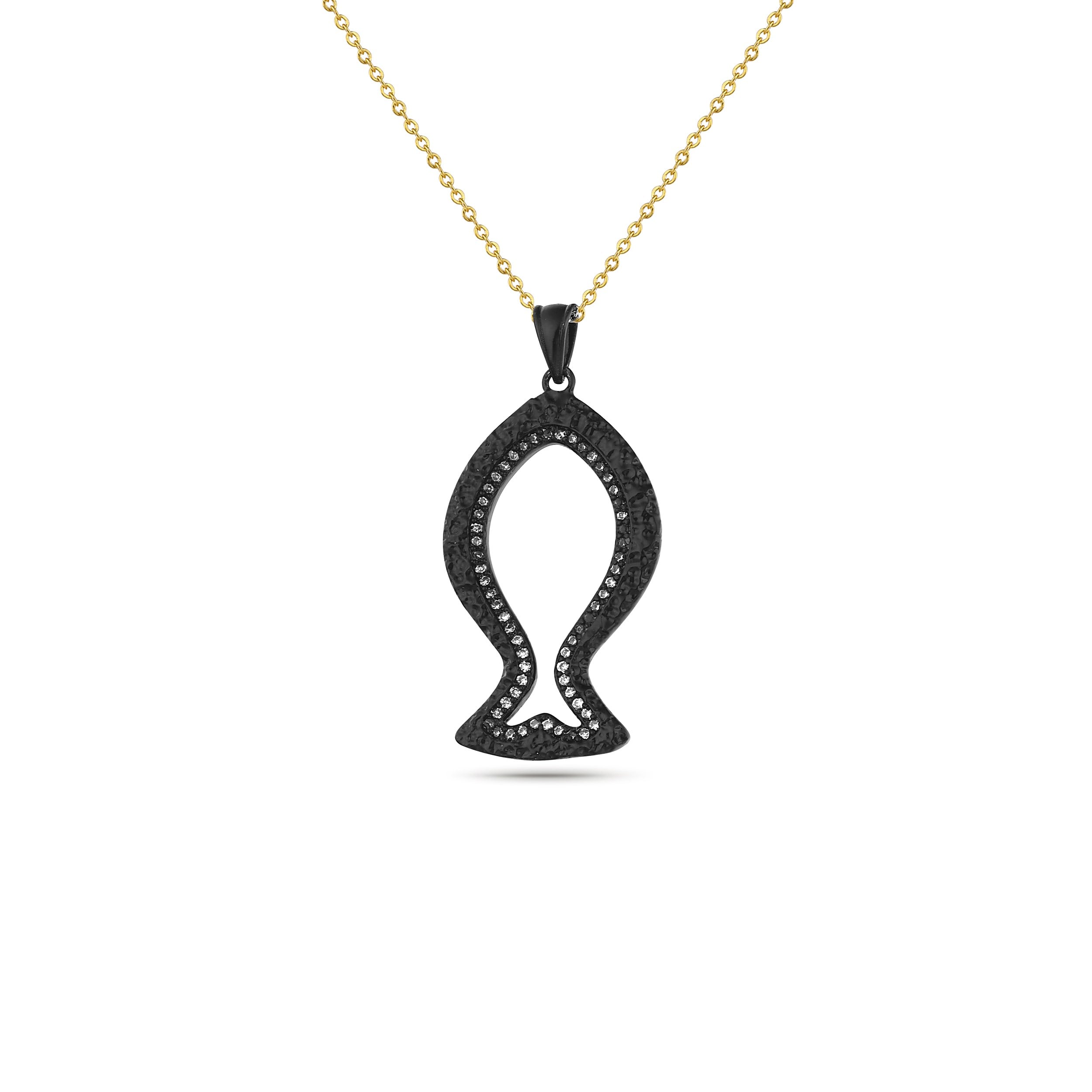 Black Core Fish Necklace
