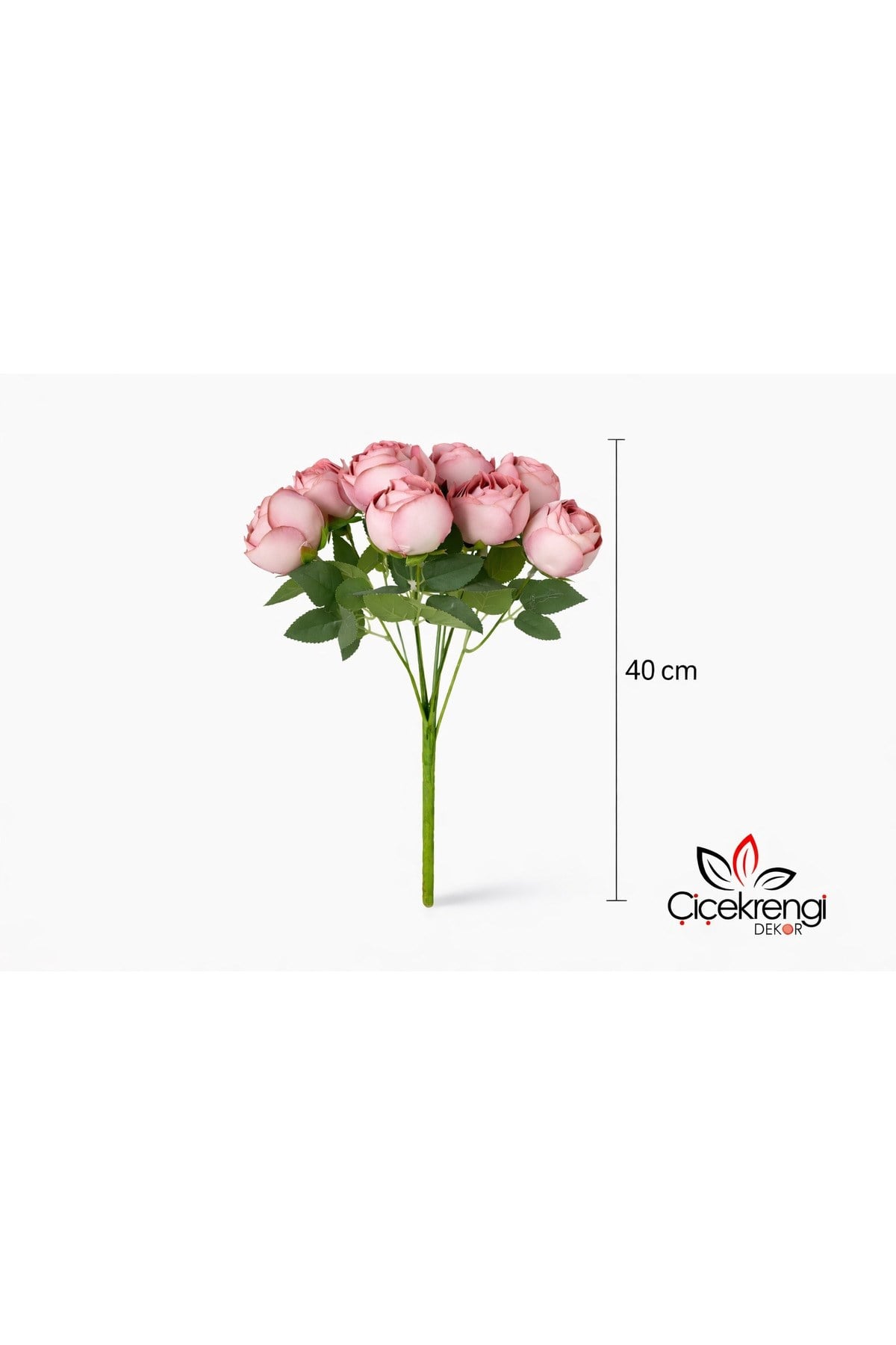 10 Adet Şakayık Çiçekten Oluşan Şakayık Demeti – 40 cm Premium Yapay Çiçek Buketi
