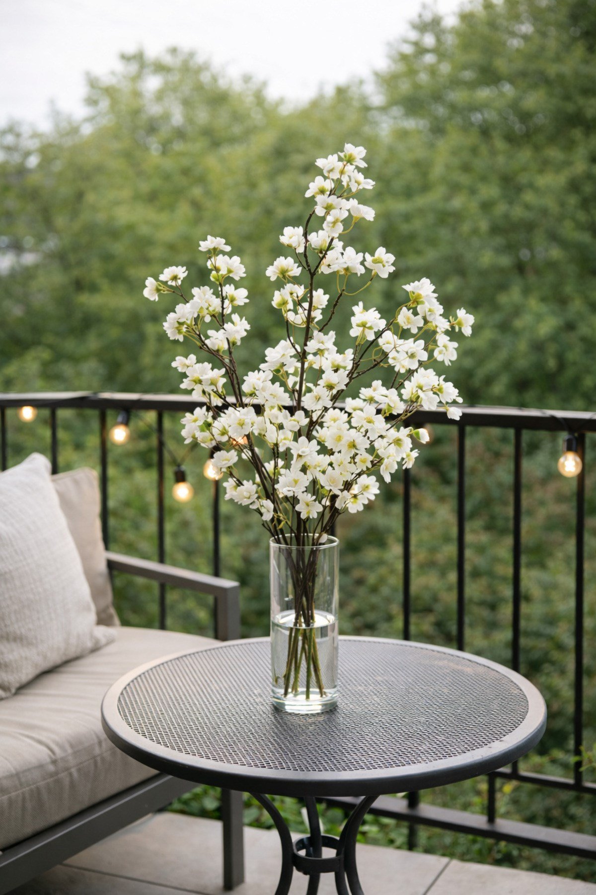 Premium Beyaz Bahar Dalı Yapay Çiçek 90 cm – Dekoratif Sakura / Kiraz Çiçeği Dalı